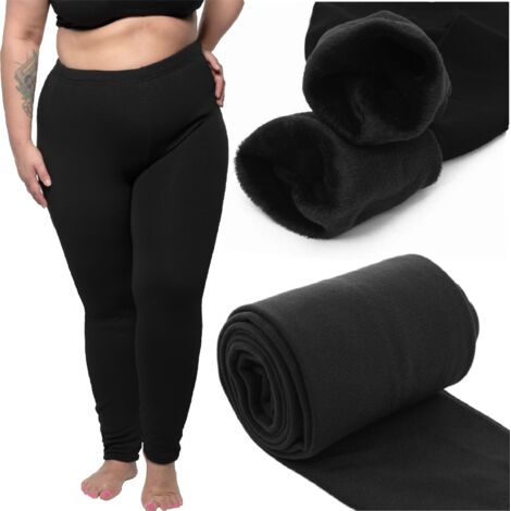 Leggings foderati in pelliccia Leggings spessi a vita alta 2XL/3XL (1/5)