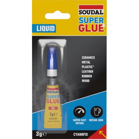 SOUDAL Adesivo cianoacrilato istantaneo universale 3g 100072 (1/2)