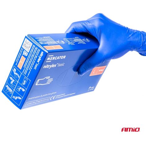 GUANTI NITRILE BLU L 100pz. Irge - Euro Casa