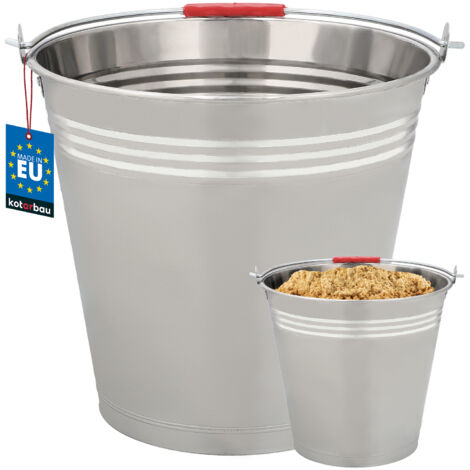 Secchio in acciaio inossidabile KOTARBAU® da 16 litri, in acciaio inossidabile, per uso alimentare, per uso domestico, da giardino (1/5)