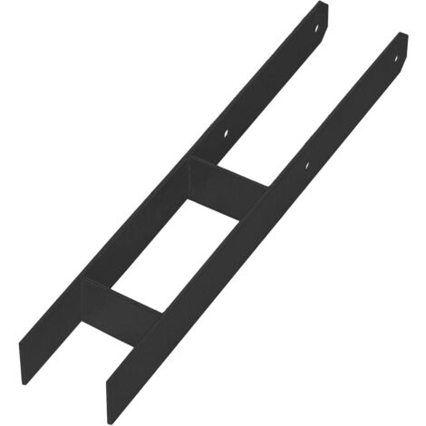 Base per colonna H da incasso, acciaio zincato nero, 100 mm (1/5)