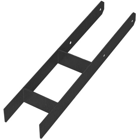 Base per colonna H da incasso, nera, zincata, 120 mm (1/5)