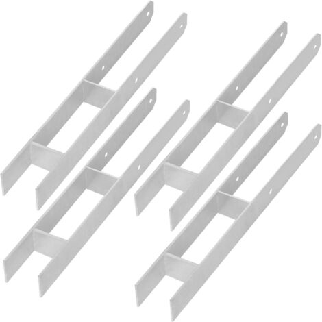 KOTARBAU® Base per colonna H per staffa di installazione a parete Ancoraggio in acciaio zincato 70 MM Set di 4 (1/5)