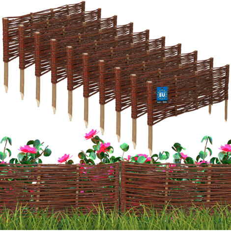 KOTARBAU® Recinzione da giardino con palizzata, recinzione in vimini, 60 x 20 cm, set da 10 (1/5)