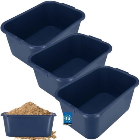 KOTARBAU® Contenitore rettangolare per malta da giardino, 45 L, blu navy, set da 3 (1/5)
