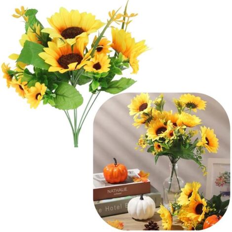 Fiori artificiali Girasole Bouquet di girasoli per una composizione in vaso da 30 cm