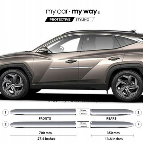 Finiture laterali cromate per porte HYUNDAI TUCSON 2022+