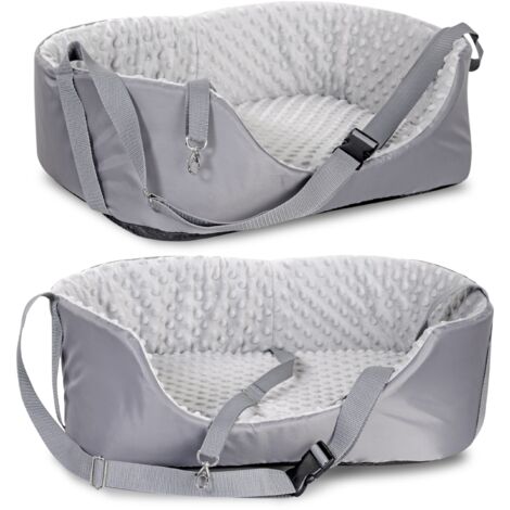 Trasportino per auto 50x40 cm grigio minky