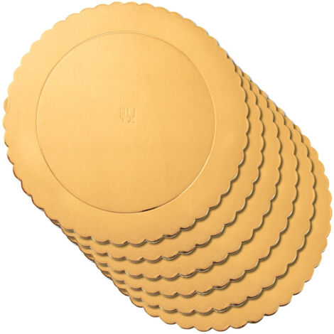 Base per torta, torta, oro, rotonda, 26 cm, 6 pezzi. (1/5)