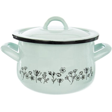 Pentola smaltata blu LOUKA con coperchio, 16 cm, 2,3 l (1/4)