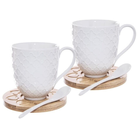 Tazze in porcellana WHITELINE 370 ml 2 pz. (1/5)