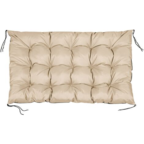 Cuscino da giardino 120x80 cm per panca pallet, impermeabile, beige