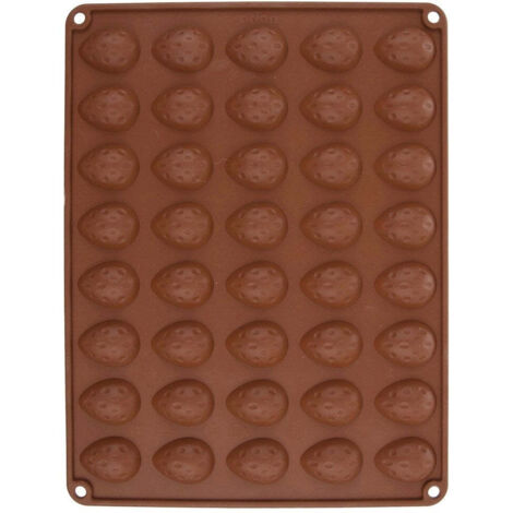 Tagliabiscotti in silicone arancione con noci SILLINIE (1/4)