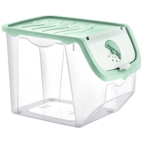 Contenitore per frutta e verdura con coperchio, colore menta, 12 l (1/3)