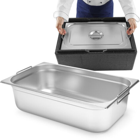 Contenitore Gastronorm GN 1/1 con manici retrattili 530x325x200mm 28L Hendi 817155