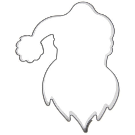 Tagliabiscotti in acciaio a forma di Babbo Natale 7 cm