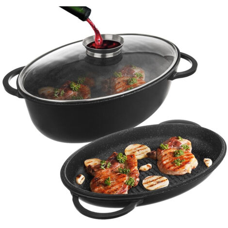 Teglia in granito con coperchio 3in1 GRANDE 10 l, 43x28 cm (1/5)