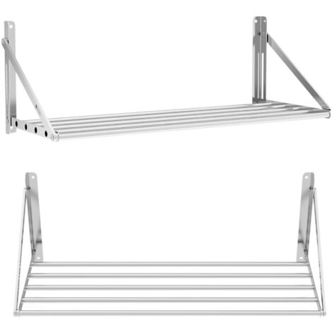 Mensola da parete pieghevole in acciaio inox fino a 40 kg 100 x 45 cm