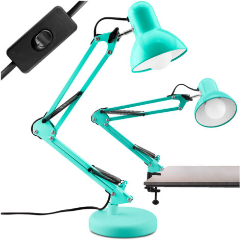 Lampada da tavolo da disegno E27 TOBI Mint Lumiled + supporto da tavolo (1/5)