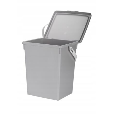Contenitore per detersivo in polvere in plastica Melania 5L, grigio, 20x17x23 cm