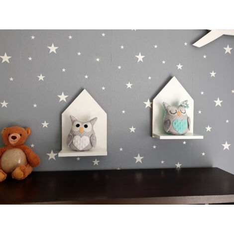 Set di 2 mensole a forma di casa - scandiDomek (1/5)