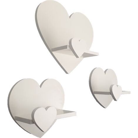 Set di 3 mensole a forma di cuore EXTRA - Prestige (1/5)