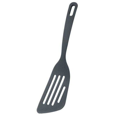 Spatola da cucina obliqua traforata per carne PBT PRACTICO plastica antracite grigio scuro (1/2)