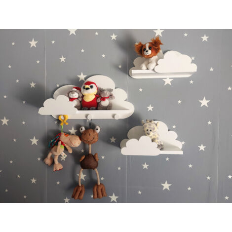 Set di 3 mensole Cloud FANTASY EXTRA con ganci - Prestige (1/5)