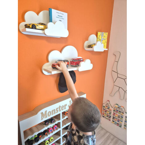 Set di 3 mensole Cloud MOLI con ganci a forma di nuvola - Prestige (1/5)