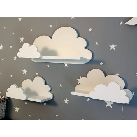 Set di 3 mensole Cloud FANTASY EXTRA- Prestige, bianco (1/5)