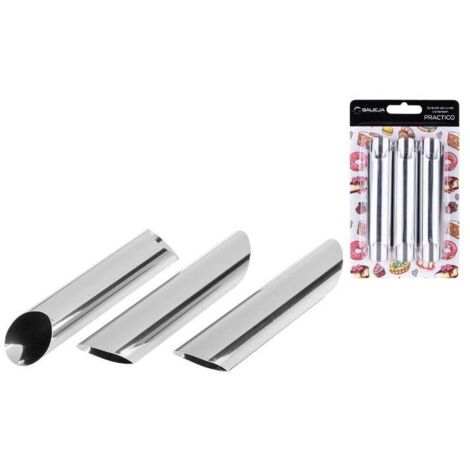Stampi da forno PRACTICO per tubi di crema, semplici, set da 3, acciaio inossidabile (1/3)