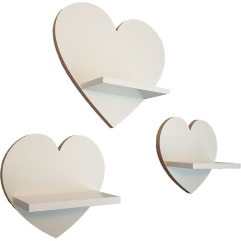 Mensole a forma di cuore, set da 3 - Elegance (1/5)