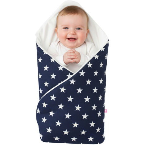 Fascia porta bebè 75x75cm - stelle blu navy (1/5)
