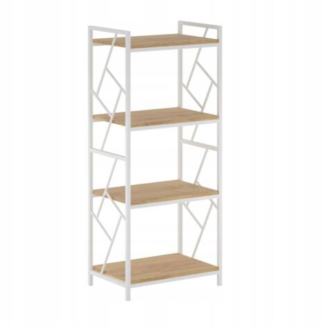 SCAFFALATURA IN LEGNO LOFT ROVERE NATURALE BIANCO PER ARREDAMENTO UFFICIO FURNITEX