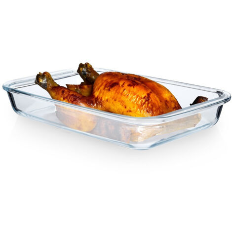 Teglia da forno in vetro, teglia da forno, teglia per arrosti, 2,2 l