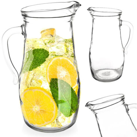 Brocca in vetro per bevande, succhi, composta, limonata, acqua per bevande 1,75 l (1/5)
