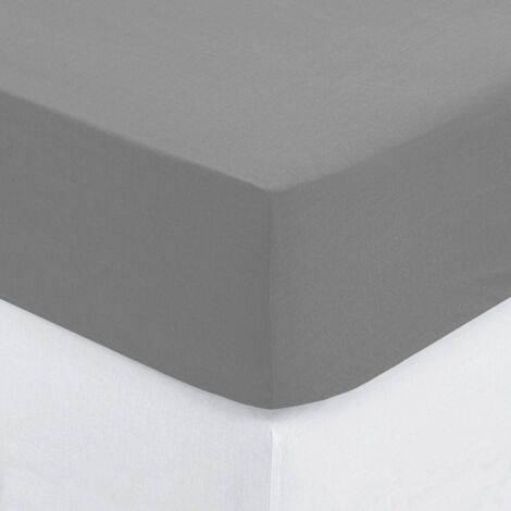 Lenzuolo a pieghe carina in cotone grigio topo 160x200cm - Atmosphera créateur d'intérieur