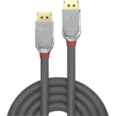 Cavo di collegamento LINDY DisplayPort maschio a maschio, 5 metri, colore grigio, modello 36304 (1/4)