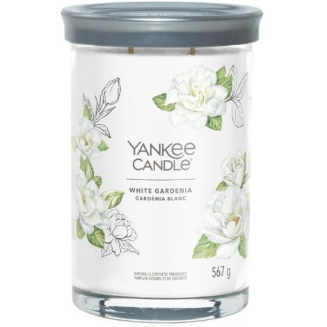 YANKEE CANDLE CANDELA TUMBLER GRANDE WHITE GARDENIA (1/4)