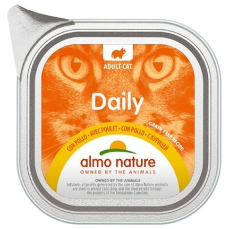 Almo Daily Menu Senza Glutine Gatto, in Vaschetta 100gr - Pollo
