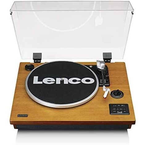 Giradischi Lenco LS-55 con altoparlanti incorporati - Ricezione Bluetooth - Codifica diretta de MP3 to Media de Storage - 2 x 5 watt RMS - Ingresso USB - AUX- Marrone