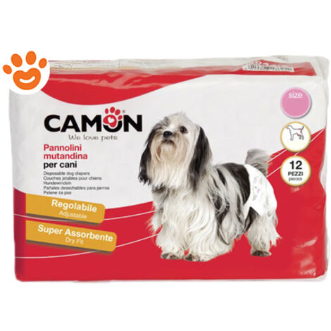 Camon Dog Pannolini Mutandina - Camon Dog Pannolini Mutandina - Confezione da 12 Pezzi (Taglia M)