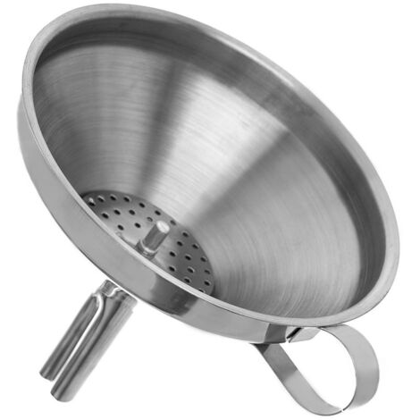 Imbuto da cucina in acciaio con filtro per bottiglie, damigiane, vino, succo (1/5)