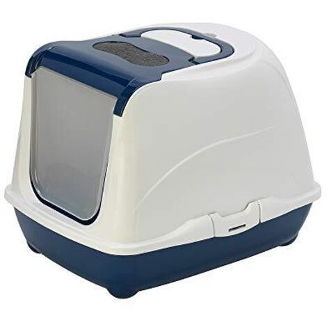 Bacinella igienica coperta in plastica con filtro al carbone paletta inclusa modello Home per gatti (1/4)