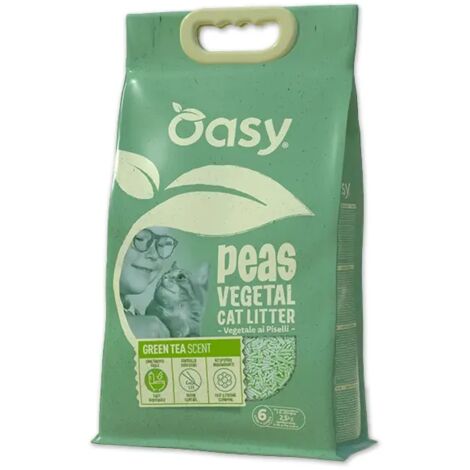 Oasy lettiera vegetale piselli green tea 6LT