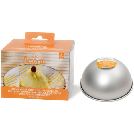 Decora 0062953 Cf 3 Stampi Mezza Sfera In Alluminio Anodizzato Ø 10 X H 5,2 Cm (1/5)