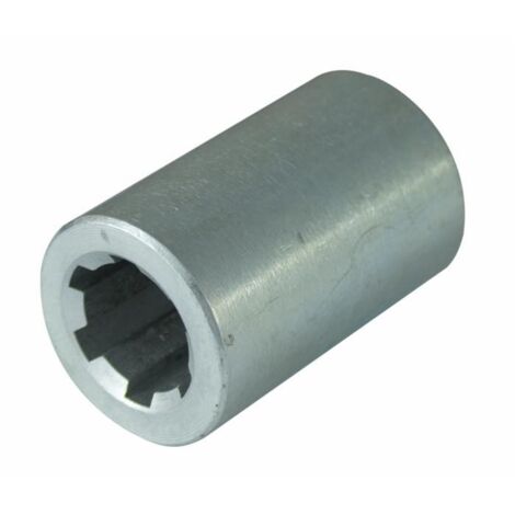 Bussola scanalata Ø 38mm con profilo interno 21x25x5mm e lunghezza 60mm