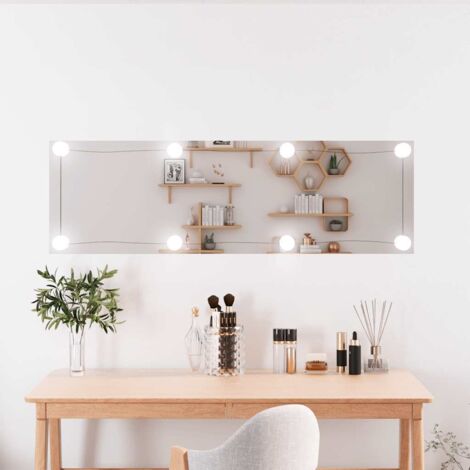 Specchio da Parete con Luci LED 30x100 cm Vetro Rettangolare vidaXL (1/5)