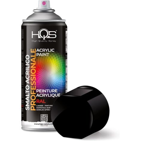 HQS Bomboletta di Vernice Spray Acrilica  Ral 9005 - Nero Opaco