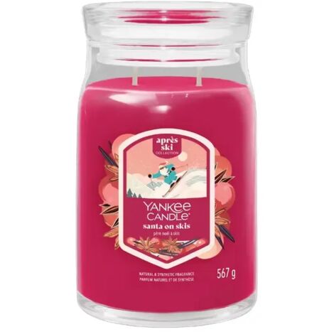 YANKEE CANDLE Giara Grande in vetro Santa on Skis (1/2)